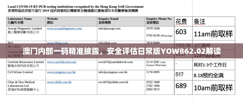 澳门内部一码精准披露，安全评估日常版YOW862.02解读