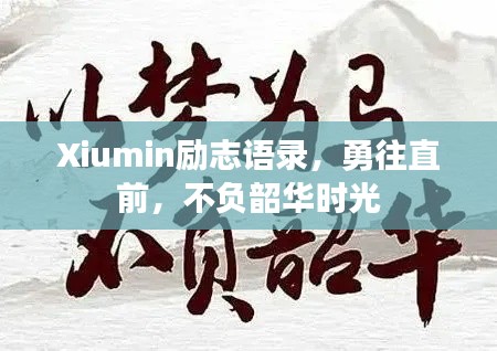 Xiumin励志语录,勇往直前,不负韶华时光