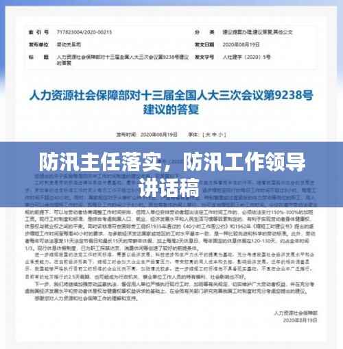 防汛主任落实,防汛工作领导讲话稿