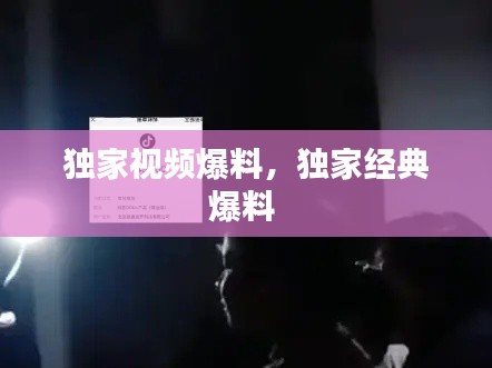 独家视频爆料,独家经典爆料